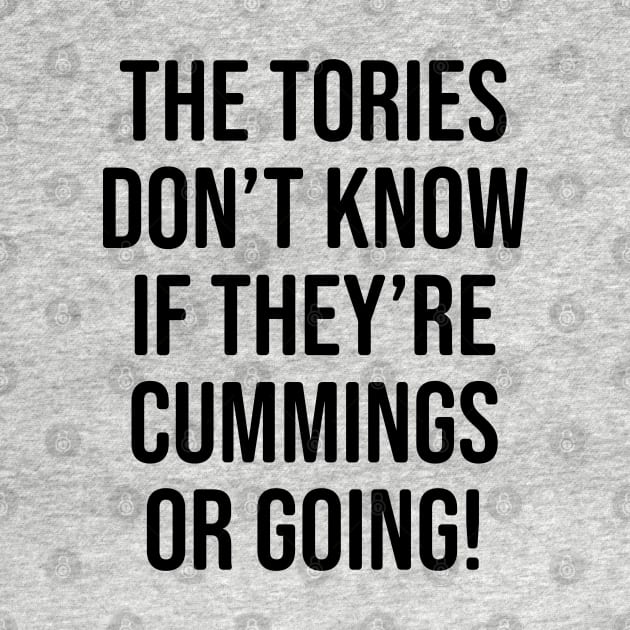 Anti UK Government Gift - The Tories don't know if they're Cummings or going! by Elsie Bee Designs